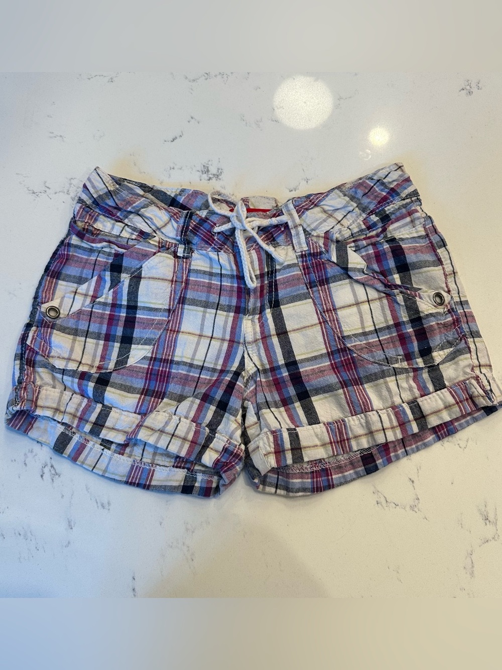 Union Bay Cotton Plaid Y2K Low Rise Shorts size 5